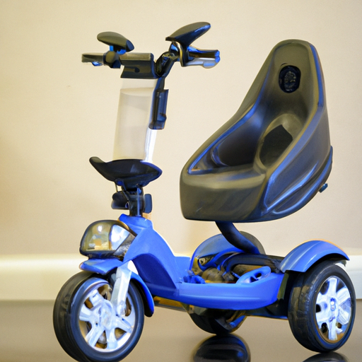 דגם Solax Mobility Scooter "Genie" המוצג בחדר מואר היטב.