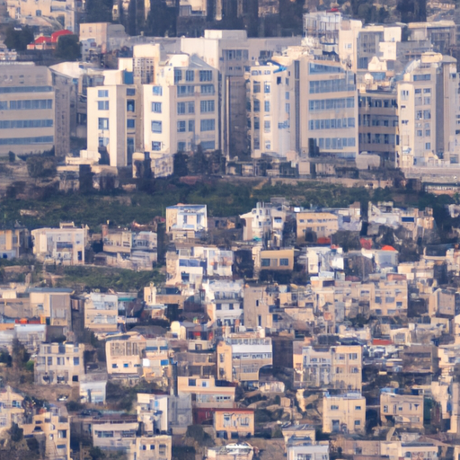 תמונה המציגה את קו הרקיע של ירושלים עם מספר בתי מלון השולטים בנוף